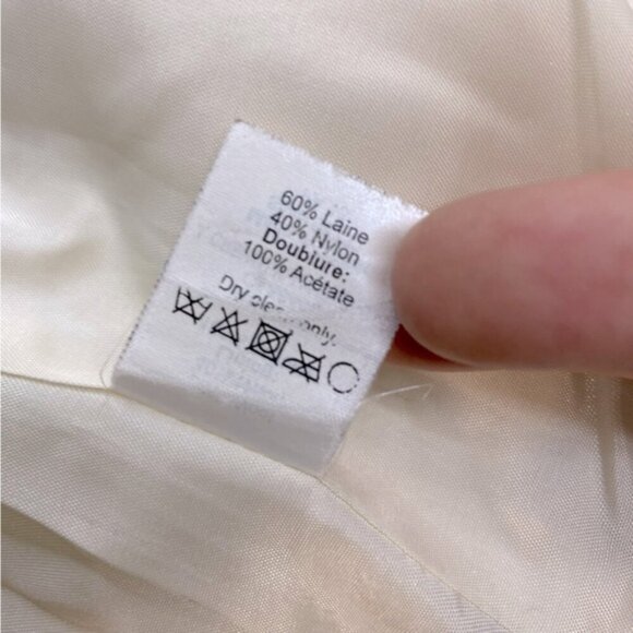 J. Crew Factory Black Cream Wool Blend Houndstooth Blazer 2 - Picture 5 of 13